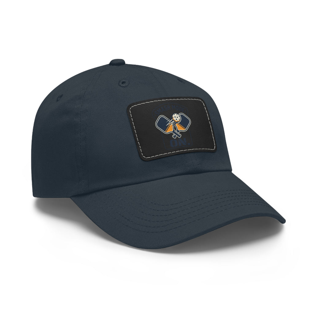 Leather Patch Dad Hat — “Smash Mode On” Vintage Gamer Cap