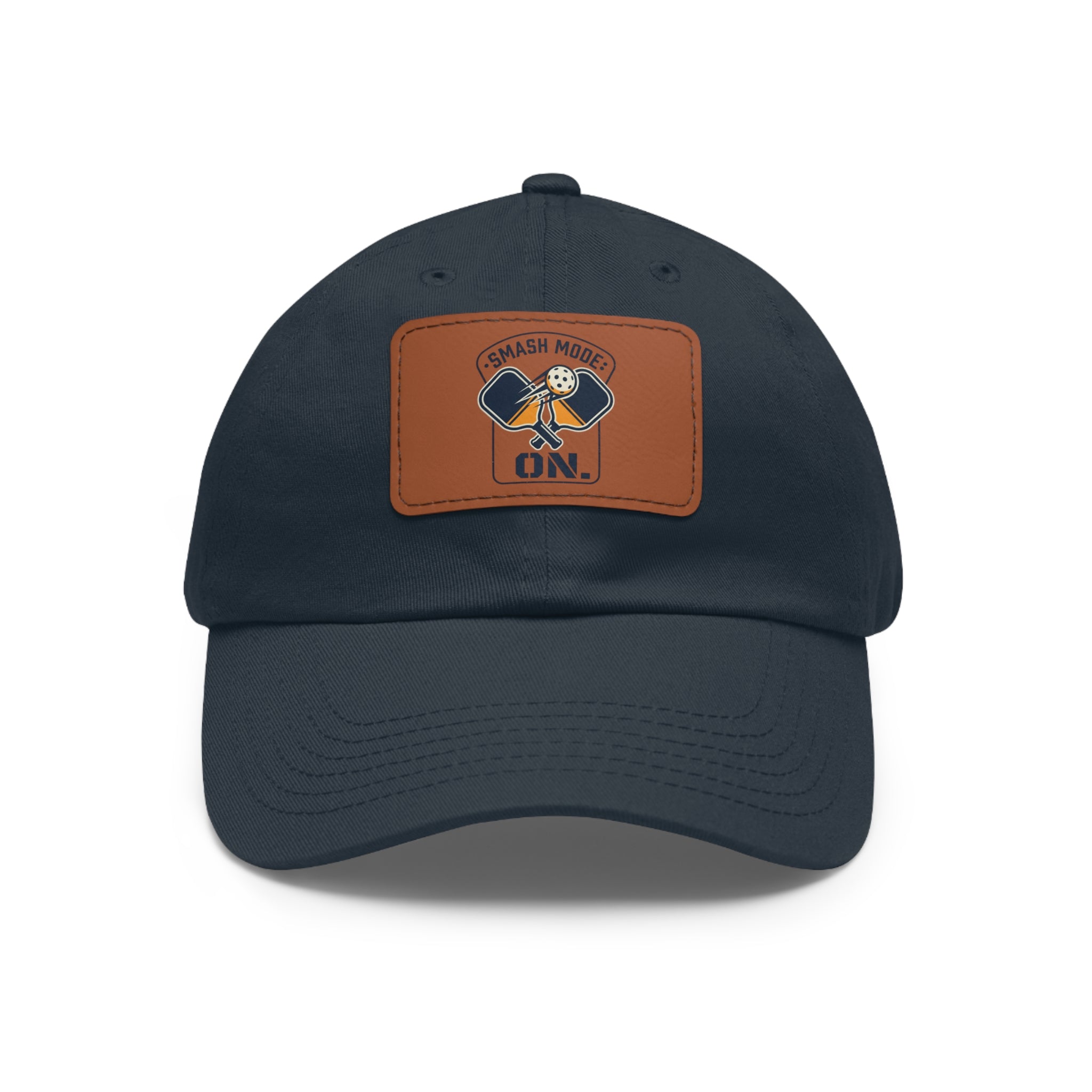 Leather Patch Dad Hat — “Smash Mode On” Vintage Gamer Cap