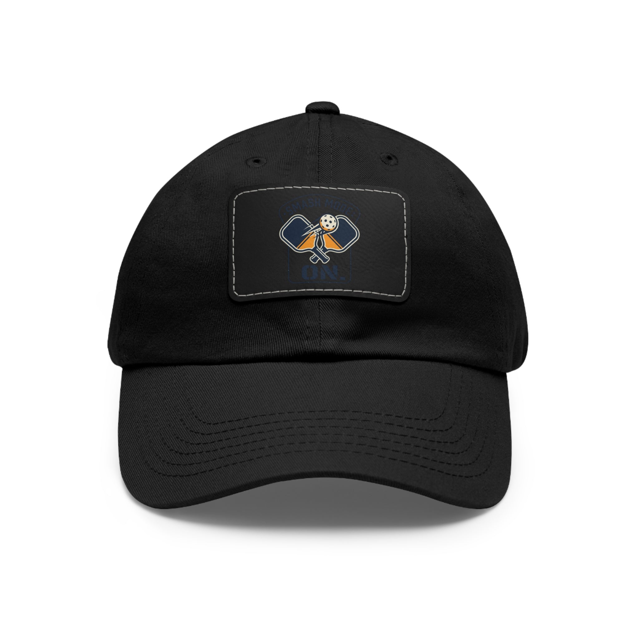Leather Patch Dad Hat — “Smash Mode On” Vintage Gamer Cap