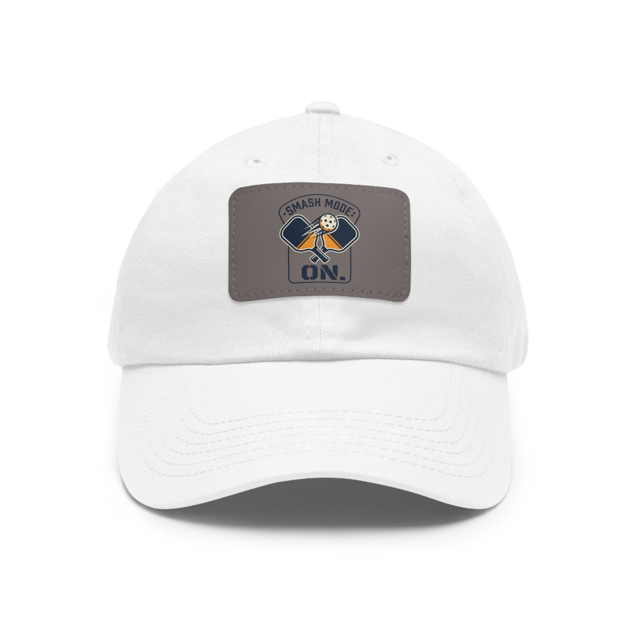 Leather Patch Dad Hat — “Smash Mode On” Vintage Gamer Cap