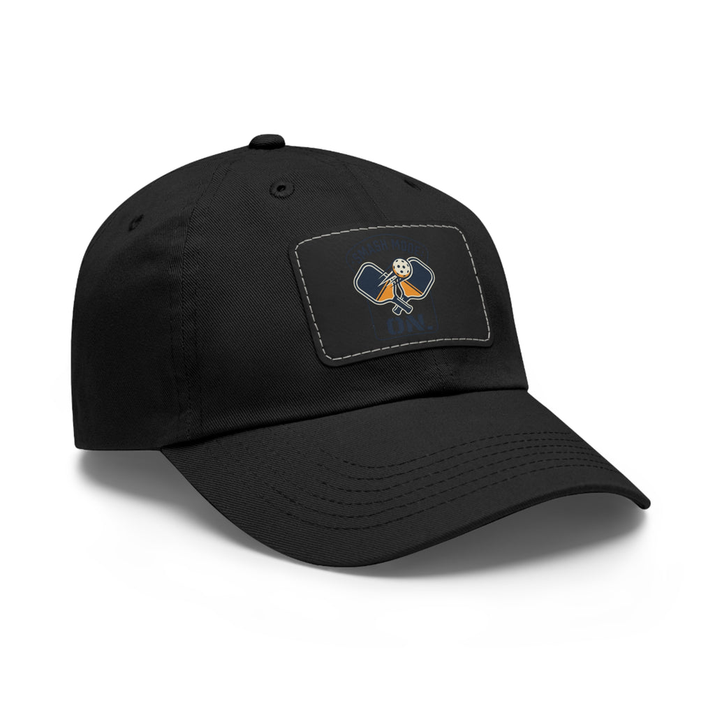 Leather Patch Dad Hat — “Smash Mode On” Vintage Gamer Cap