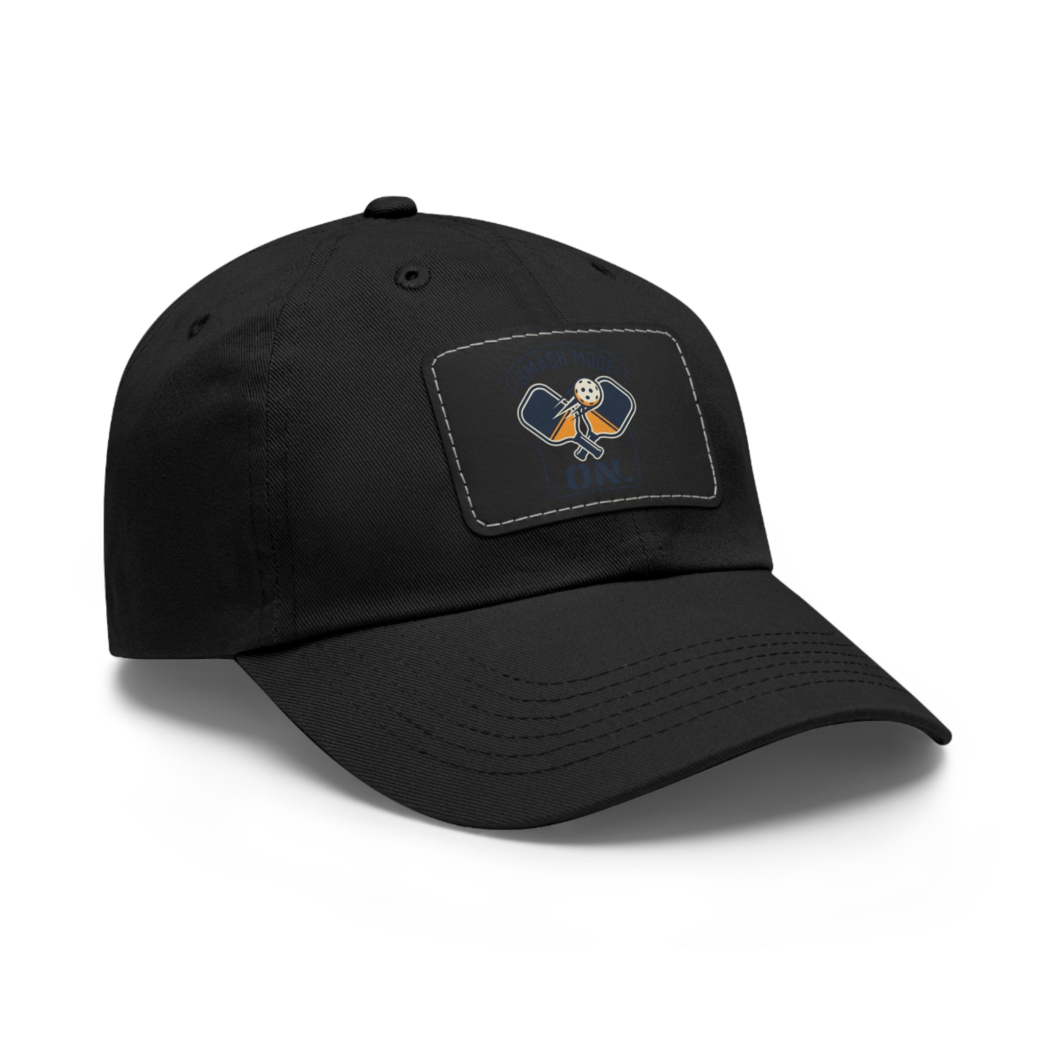 Leather Patch Dad Hat — “Smash Mode On” Vintage Gamer Cap
