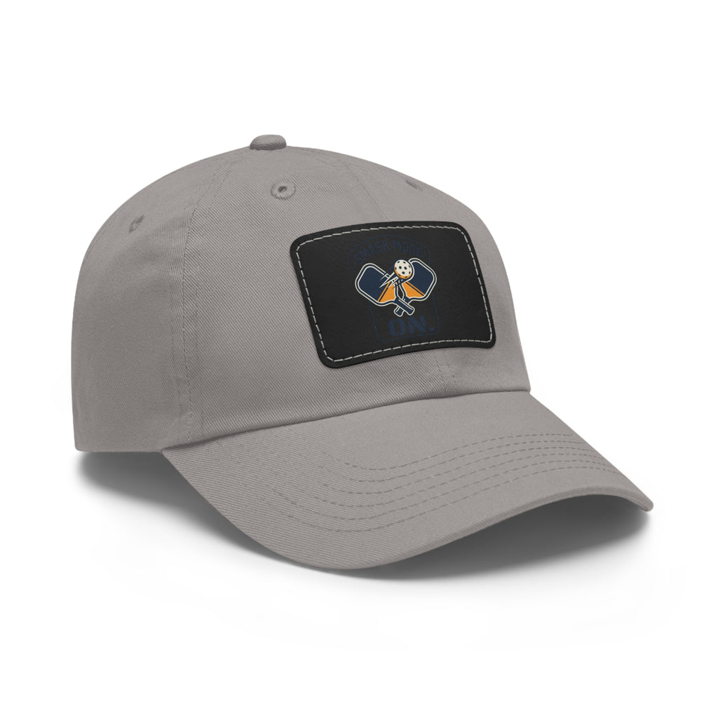 Leather Patch Dad Hat — “Smash Mode On” Vintage Gamer Cap