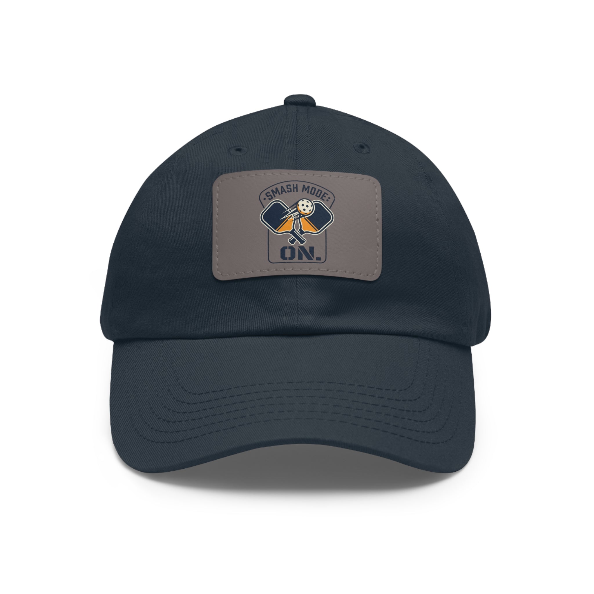Leather Patch Dad Hat — “Smash Mode On” Vintage Gamer Cap