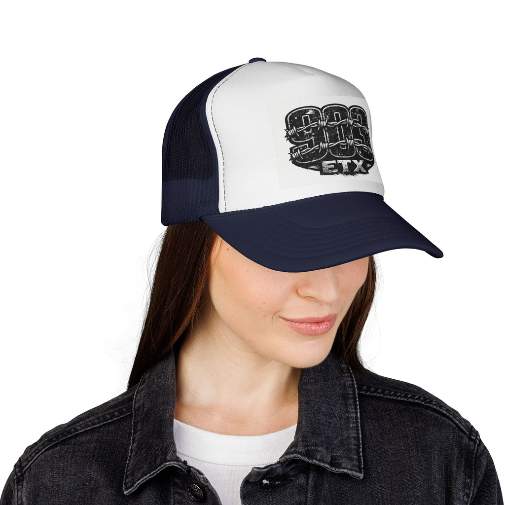 ETX Knuckle Patch Trucker Cap — Vintage Biker Mesh Hat