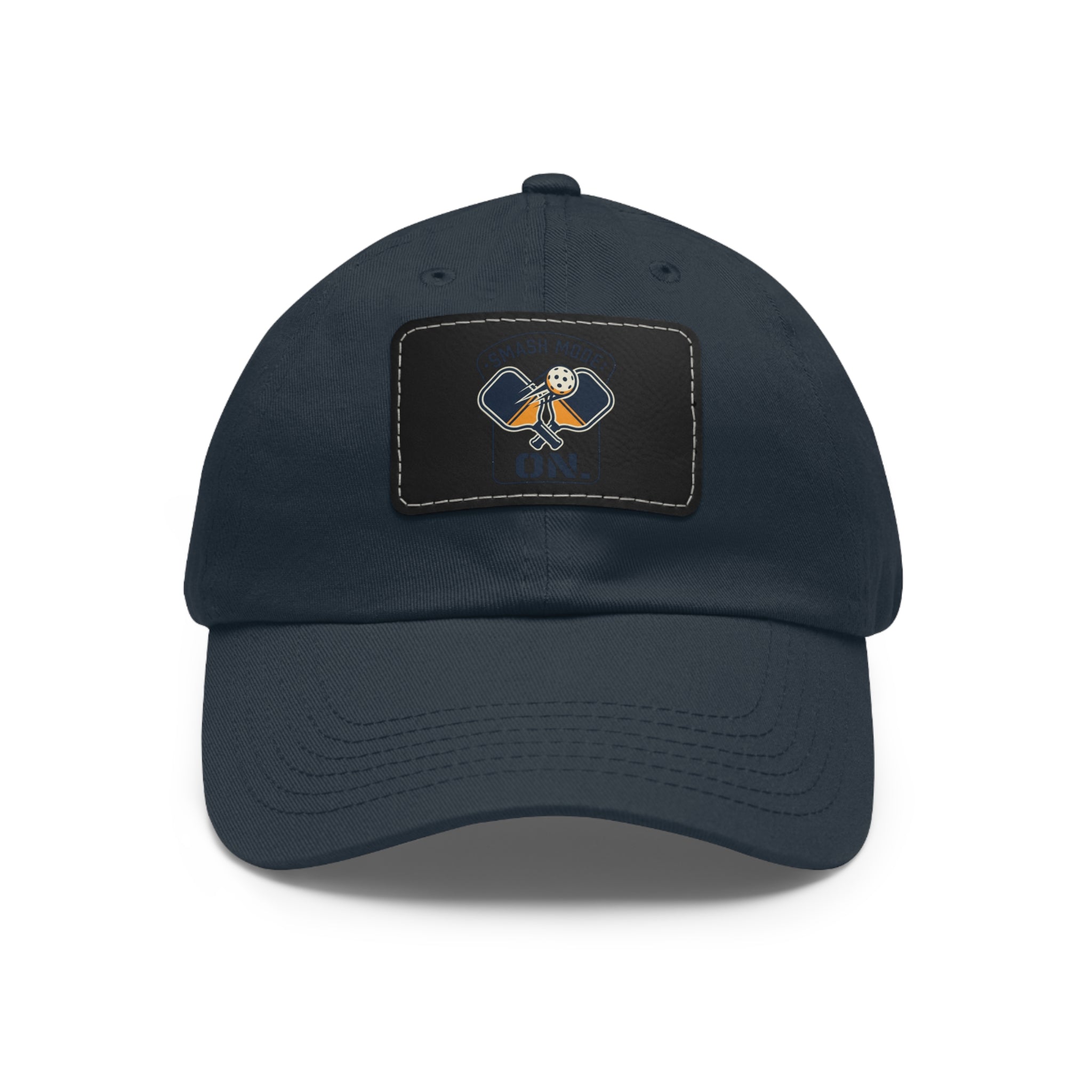 Leather Patch Dad Hat — “Smash Mode On” Vintage Gamer Cap