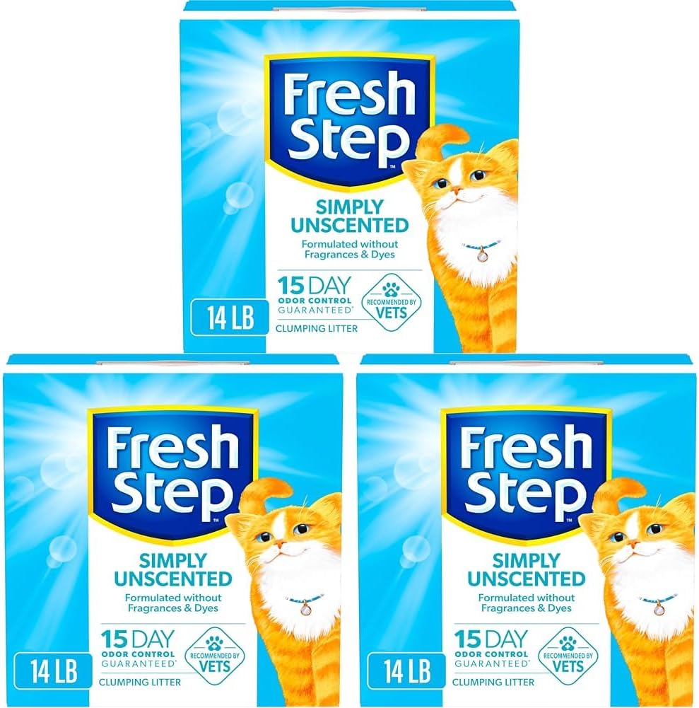 Fresh Step Advanced Odor Shield Multi Cat Clumping Litter with Febreze Freshness, Low Dust, Odor Control with Ammonia Block Tech, Compatible in Automatic Litter Boxes, 37 lb. (2 x 18.5 lb.)