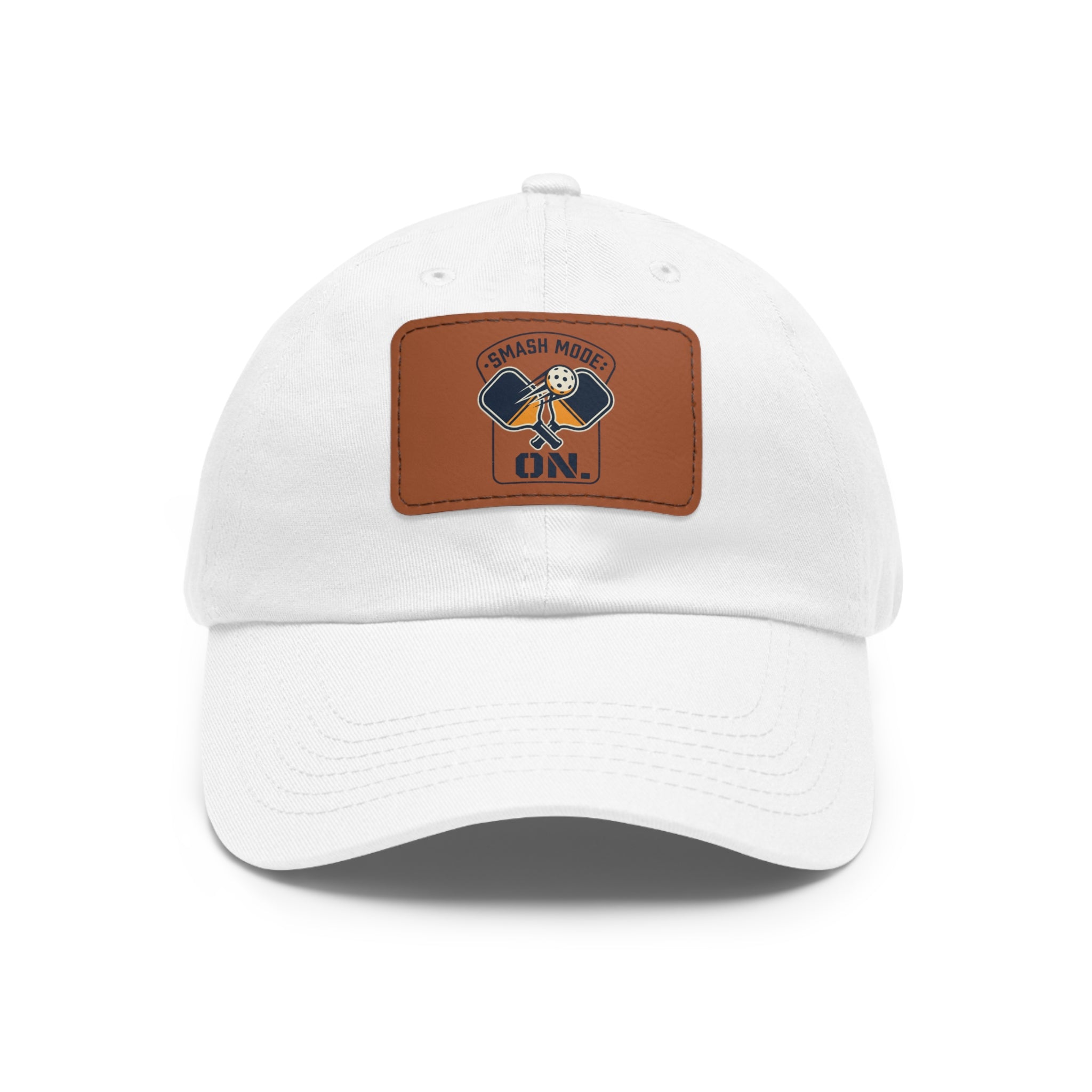 Leather Patch Dad Hat — “Smash Mode On” Vintage Gamer Cap