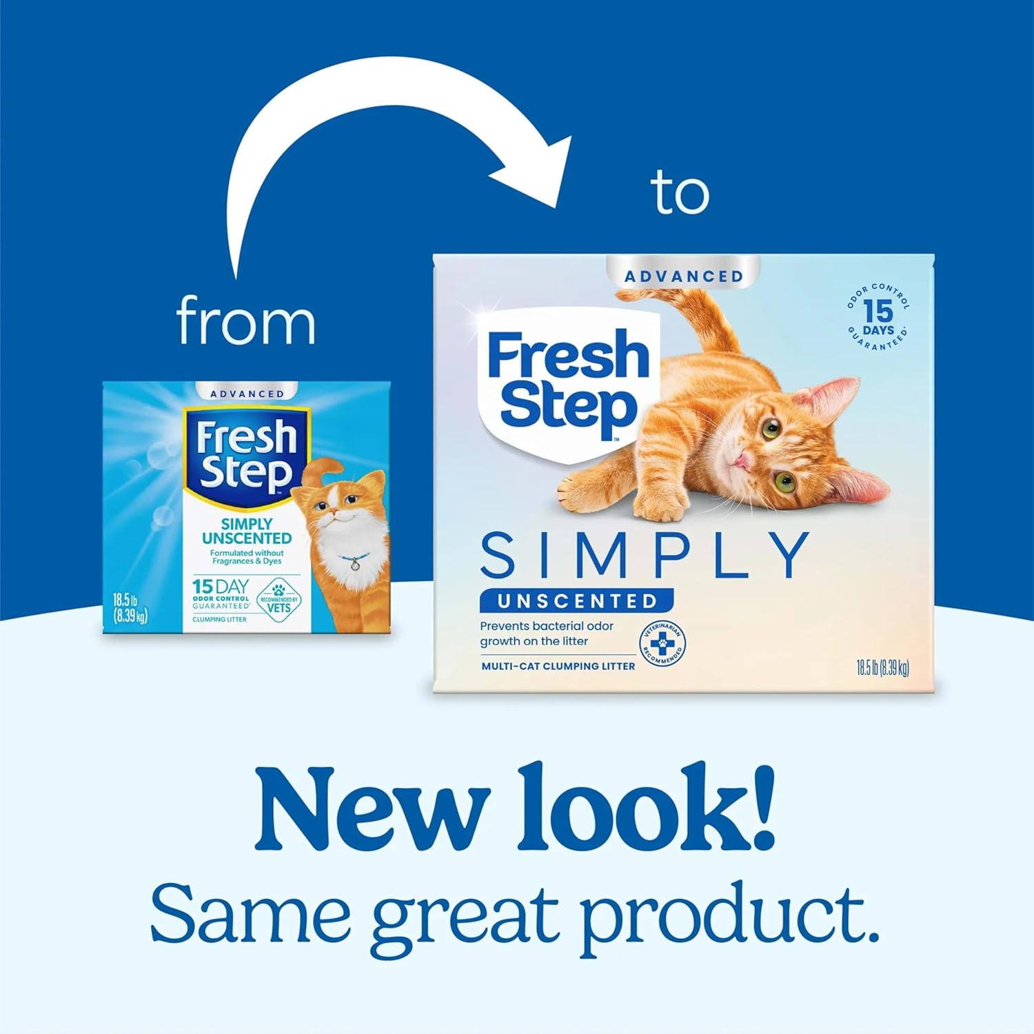 Fresh Step Advanced Odor Shield Multi Cat Clumping Litter with Febreze Freshness, Low Dust, Odor Control with Ammonia Block Tech, Compatible in Automatic Litter Boxes, 37 lb. (2 x 18.5 lb.)