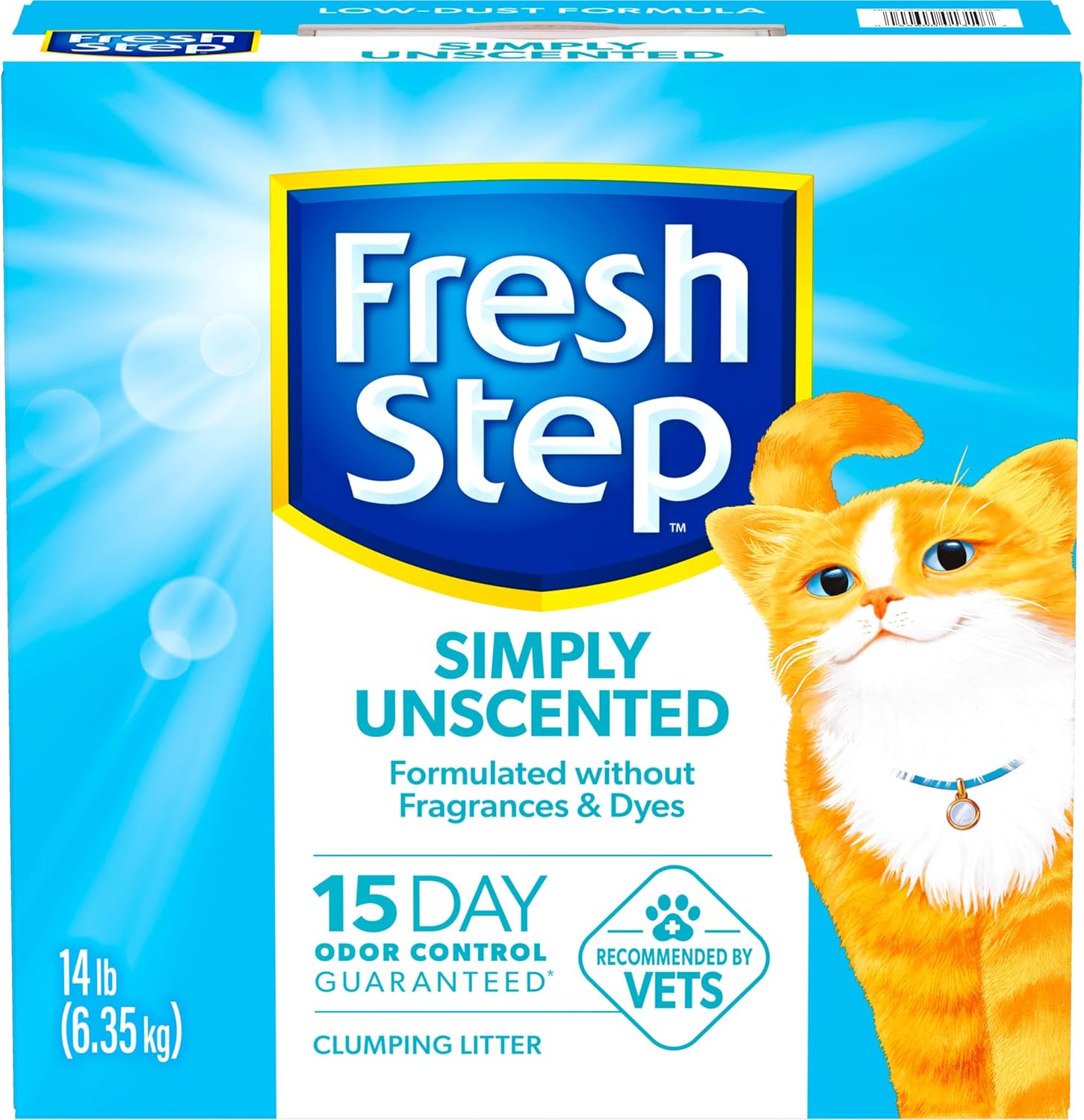 Fresh Step Advanced Odor Shield Multi Cat Clumping Litter with Febreze Freshness, Low Dust, Odor Control with Ammonia Block Tech, Compatible in Automatic Litter Boxes, 37 lb. (2 x 18.5 lb.)