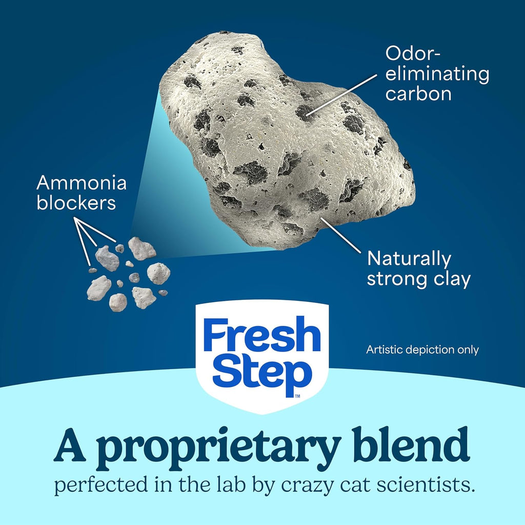 Fresh Step Advanced Odor Shield Multi Cat Clumping Litter with Febreze Freshness, Low Dust, Odor Control with Ammonia Block Tech, Compatible in Automatic Litter Boxes, 37 lb. (2 x 18.5 lb.)