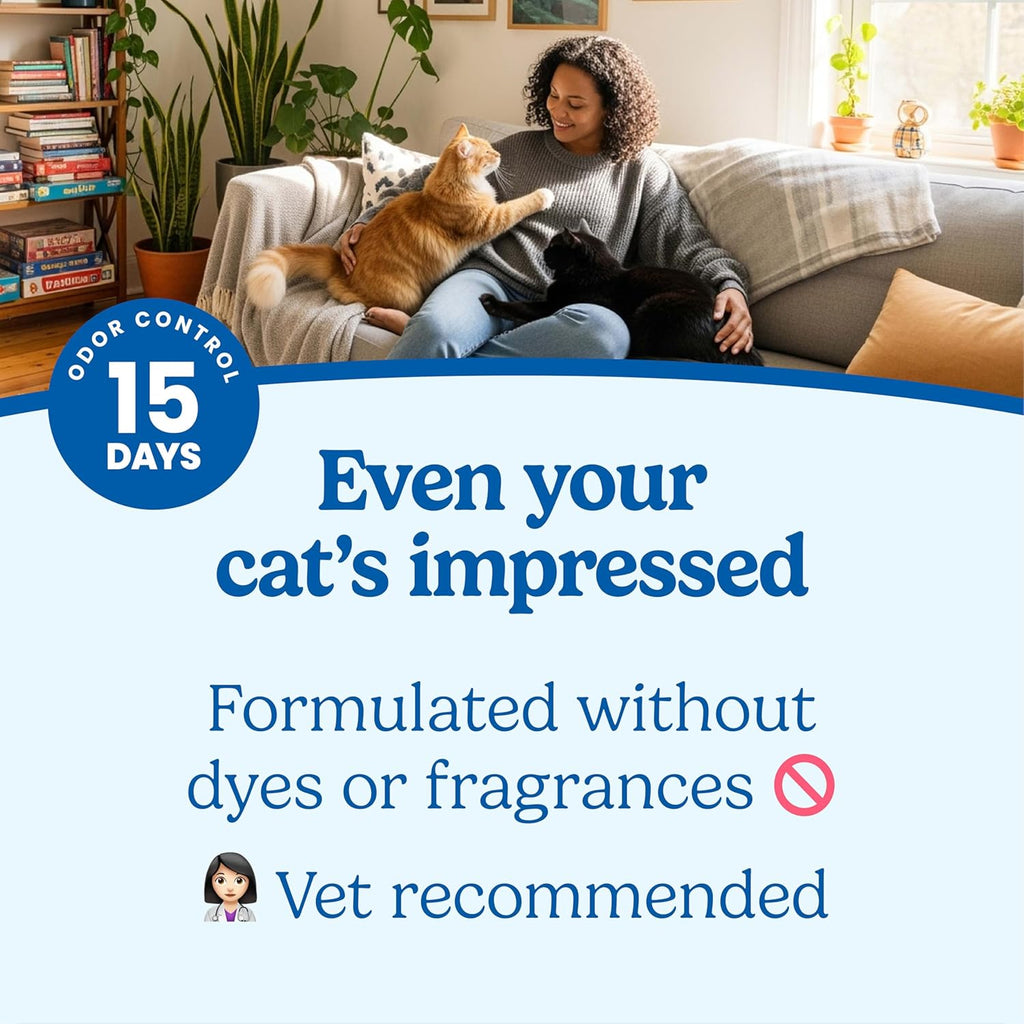 Fresh Step Advanced Odor Shield Multi Cat Clumping Litter with Febreze Freshness, Low Dust, Odor Control with Ammonia Block Tech, Compatible in Automatic Litter Boxes, 37 lb. (2 x 18.5 lb.)