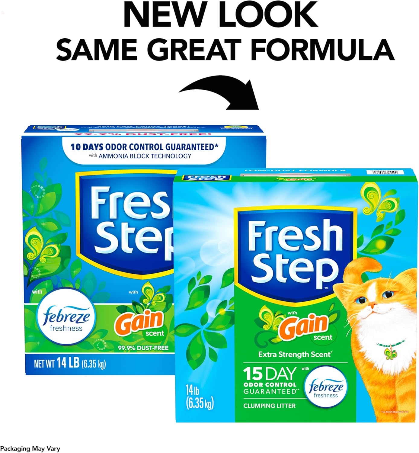 Fresh Step Advanced Odor Shield Multi Cat Clumping Litter with Febreze Freshness, Low Dust, Odor Control with Ammonia Block Tech, Compatible in Automatic Litter Boxes, 37 lb. (2 x 18.5 lb.)
