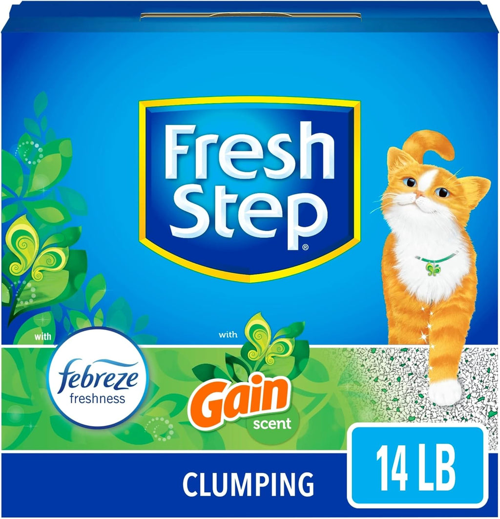 Fresh Step Advanced Odor Shield Multi Cat Clumping Litter with Febreze Freshness, Low Dust, Odor Control with Ammonia Block Tech, Compatible in Automatic Litter Boxes, 37 lb. (2 x 18.5 lb.)