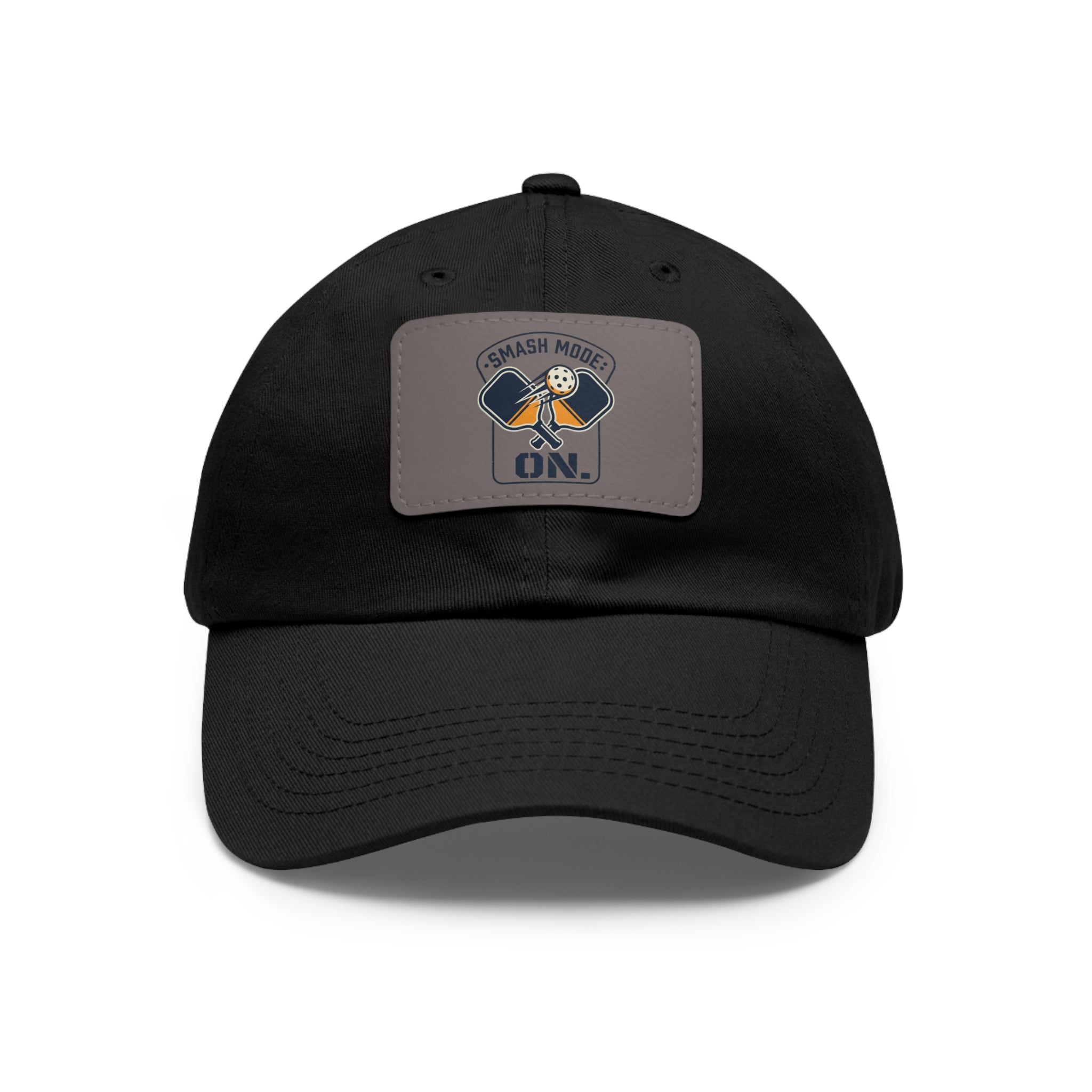 Leather Patch Dad Hat — “Smash Mode On” Vintage Gamer Cap