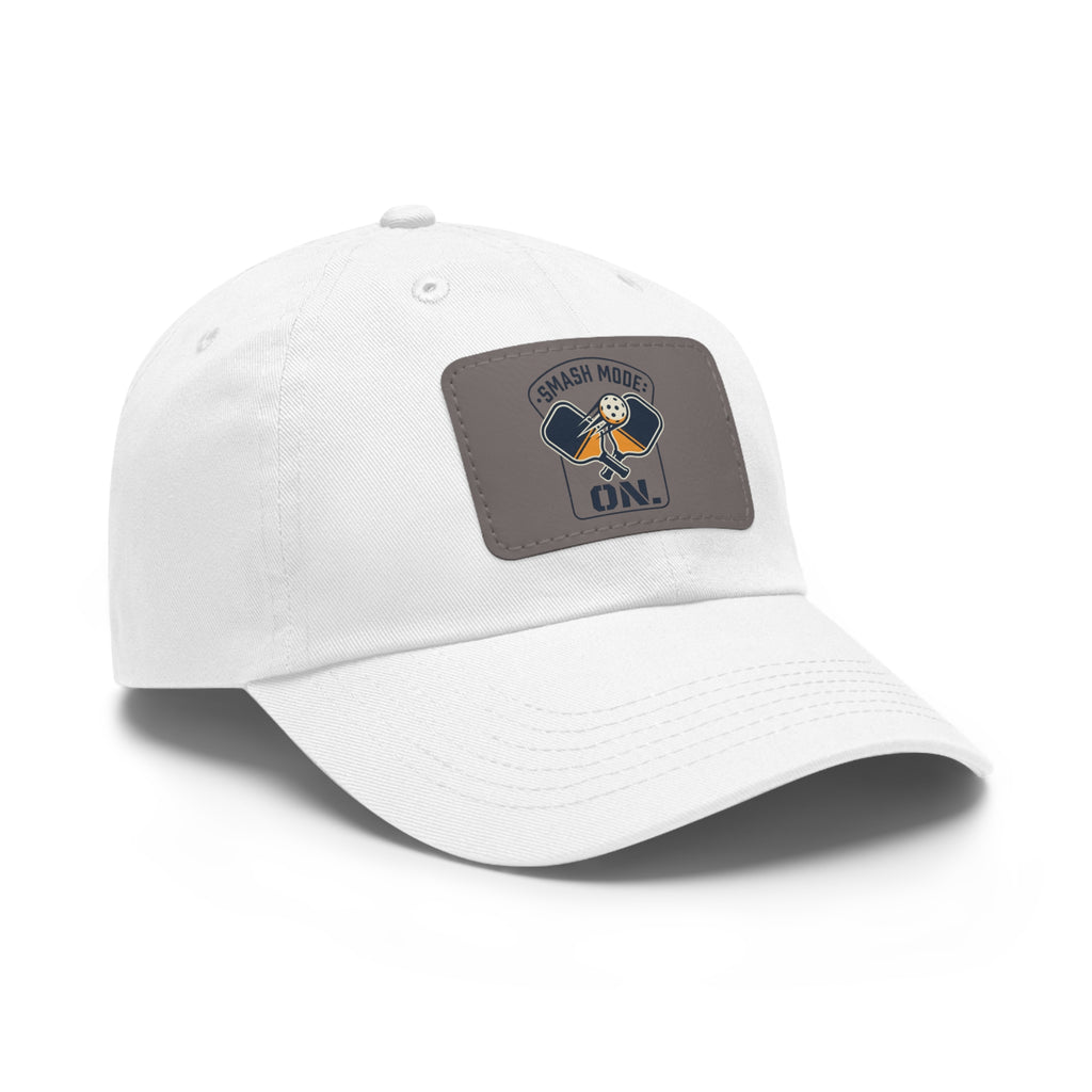 Leather Patch Dad Hat — “Smash Mode On” Vintage Gamer Cap