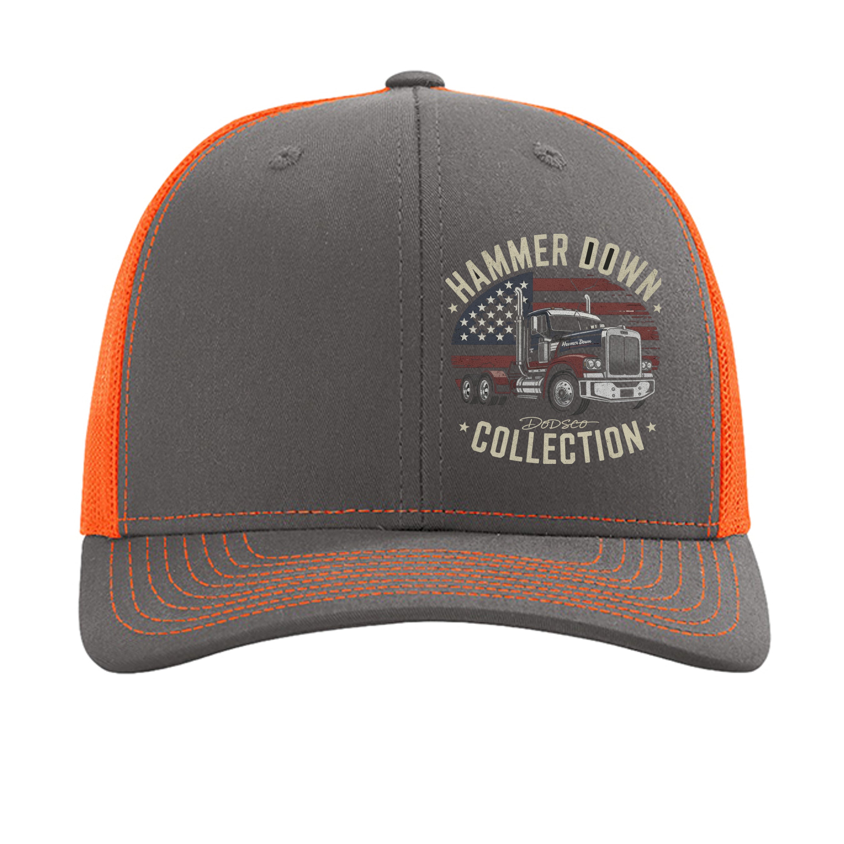 Charcoal/ Neon Orange - 112 - FRONT