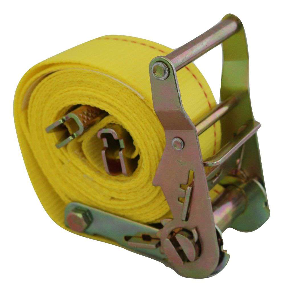 2" x 12 Ft Interior Van Ratchet E-Track Straps w/ Spring E Fittings | 100 PACK