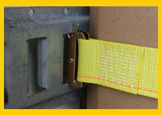 2" x 12 Ft Interior Van Ratchet E-Track Straps w/ Spring E Fittings | 100 PACK